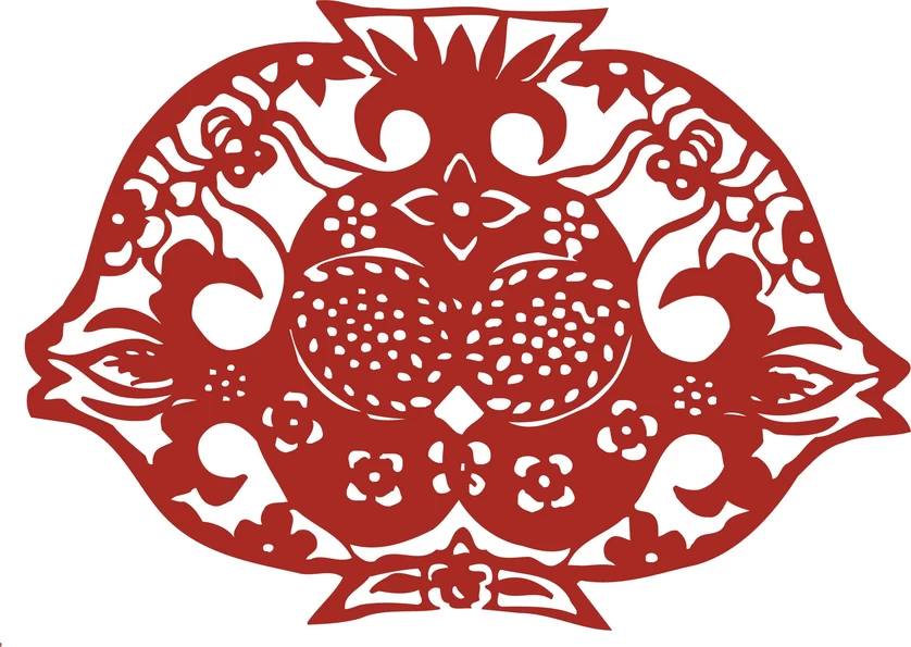 中国风中式传统喜庆民俗人物动物窗花剪纸插画边框AI矢量PNG素材【1754】